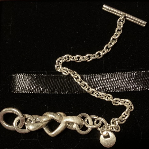 Authentic Pandora Knotted Heart T-Bar Bracelet-OBO - Picture 4 of 5